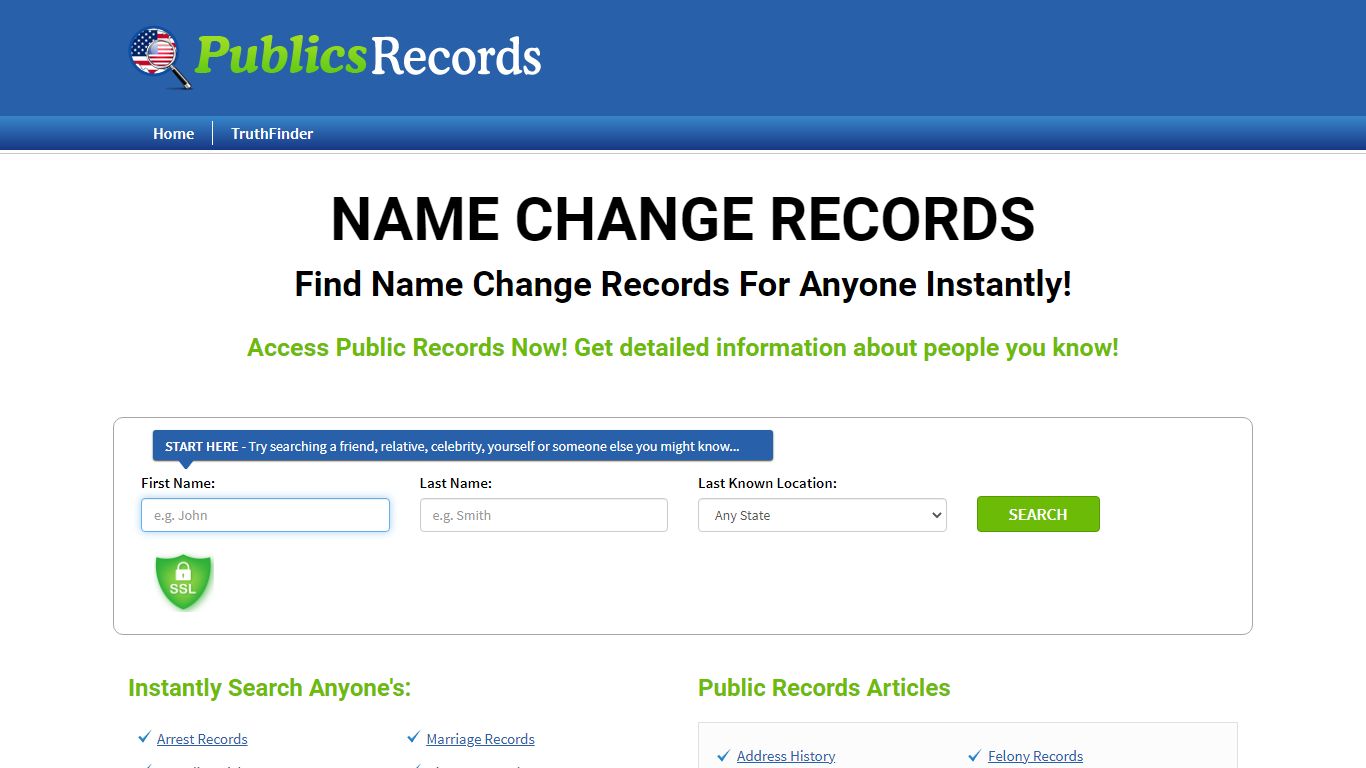 Find Name Change Records For Anyone